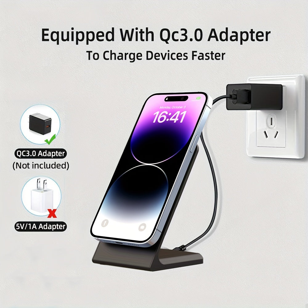 Soporte de cargador inalámbrico magnético de 15W para iPhone 16 Pro Max/15 Plus/14/13/12 Mini Negro