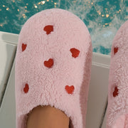 Women's Fuzzy Indoor Non-Slip Slippers Warm Thickened Home Shoes