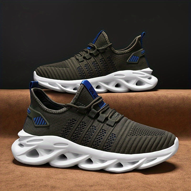 Erkaklar uchun zamonaviy yangi tasodifiy krossovkalar, barcha mavsumlar uchun mukammal, nafas oladigan, sirpanmaydigan dizayn.