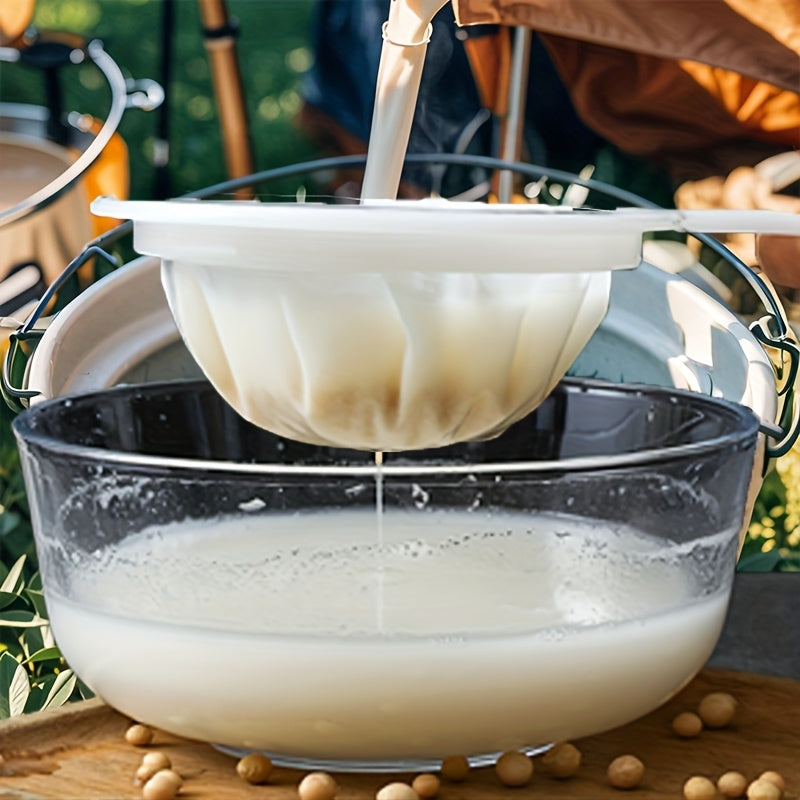 Unisex Mesh Strainer Kitchen Spoon Filter Fine Mesh for Soy Milk Coffee Yogurt