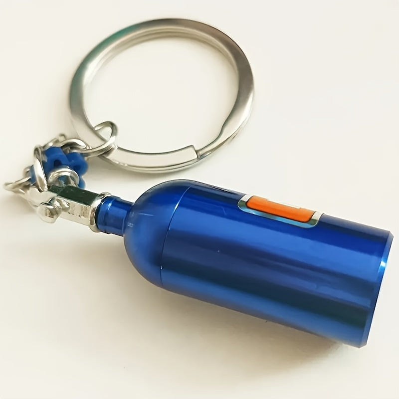 Car Keychain Nitrogen Gas Bottle Keychain Gift Accessory