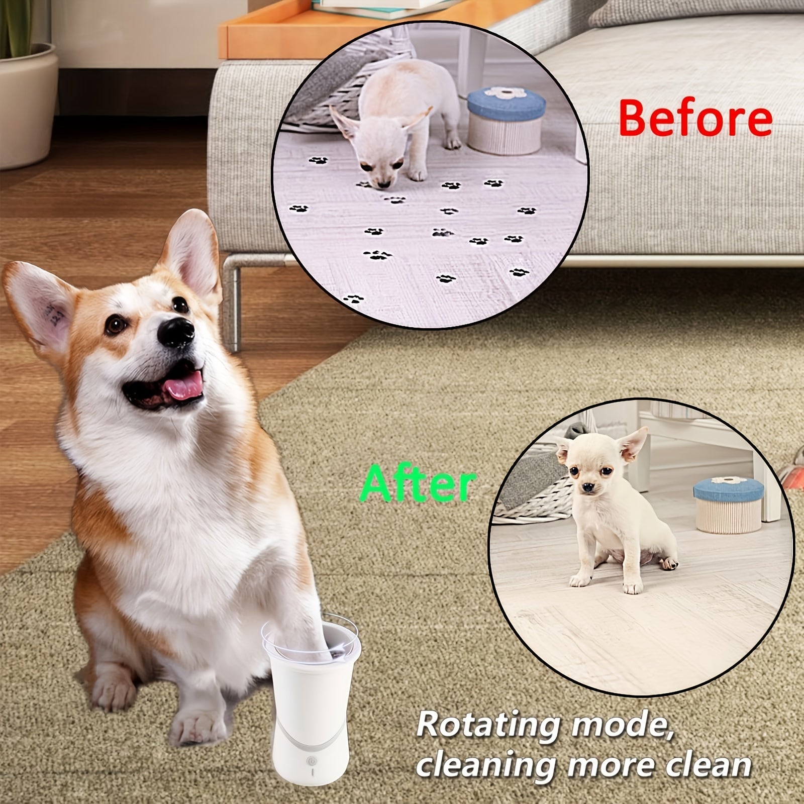 Dog Paw Cleaner Easy to Use Reusable Waterproof Pet Grooming Tool