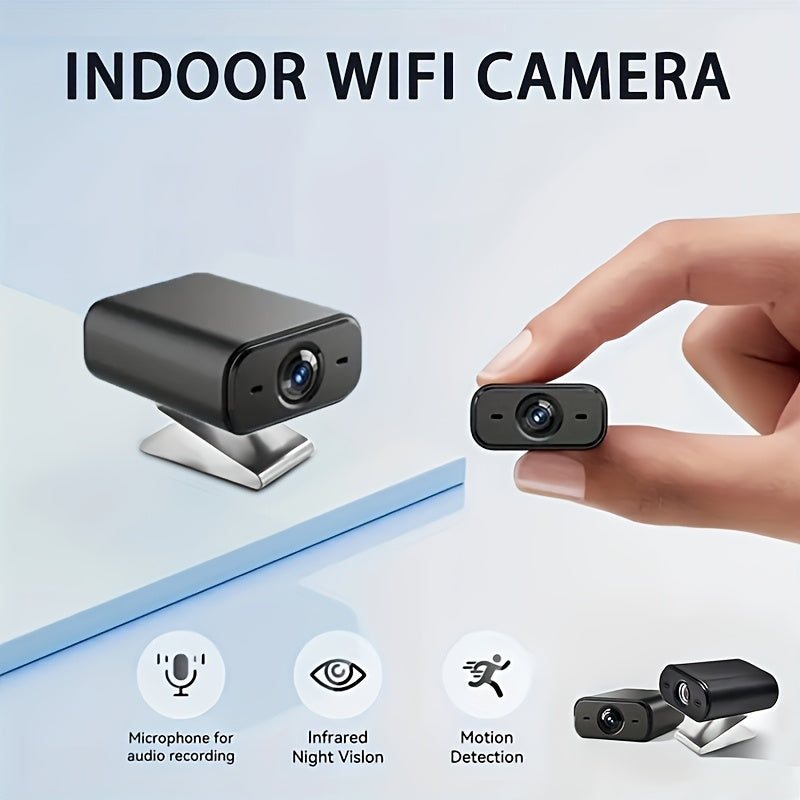 Mini WiFi Indoor Security Camera Night Vision Motion Detection Smartphone Compatible USB Powered