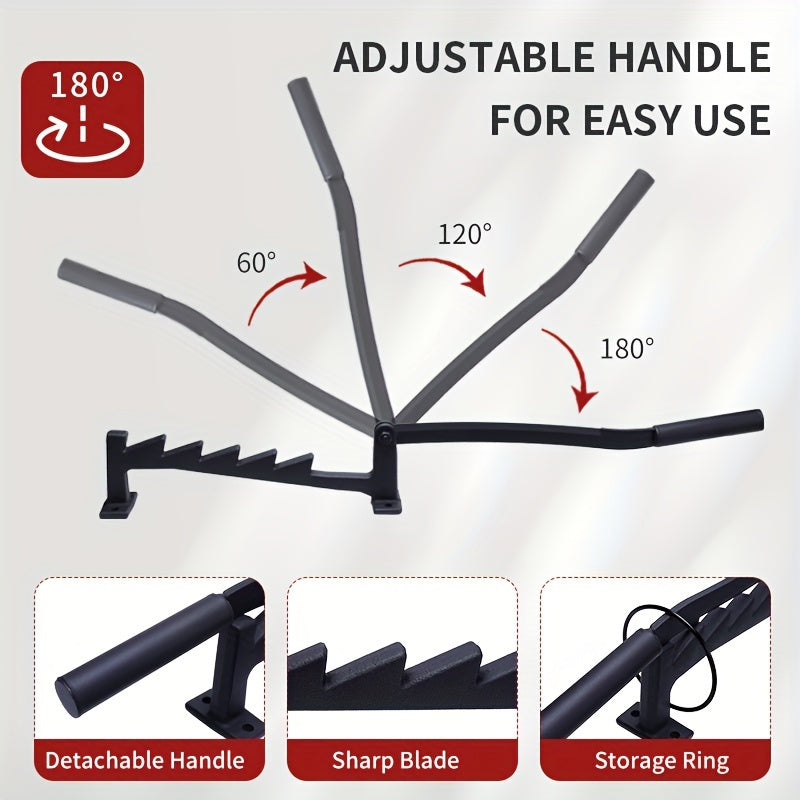 Wall-Mounted Wood Splitter High Carbon Steel Manual Firewood Cutter Indoor Outdoor Use