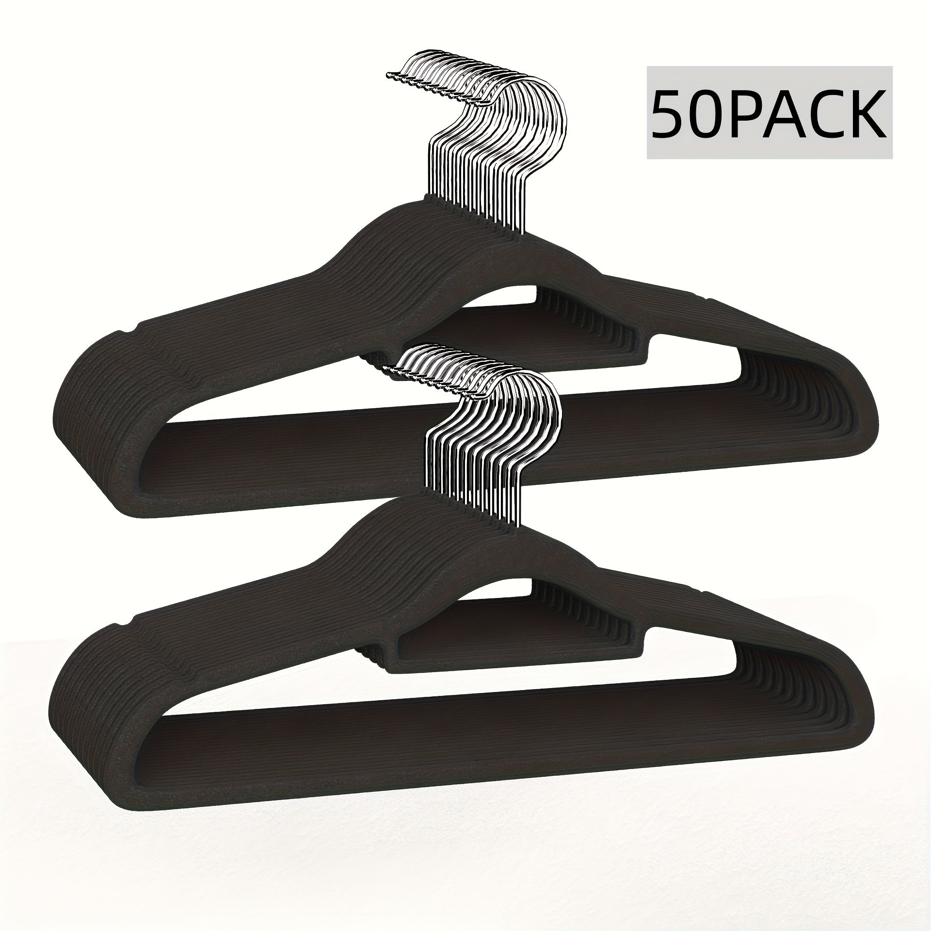 Hanging Non-Slip Plastic Clothes Hangers Sets of 30 50 or 100 for Closet Bedroom Bathroom