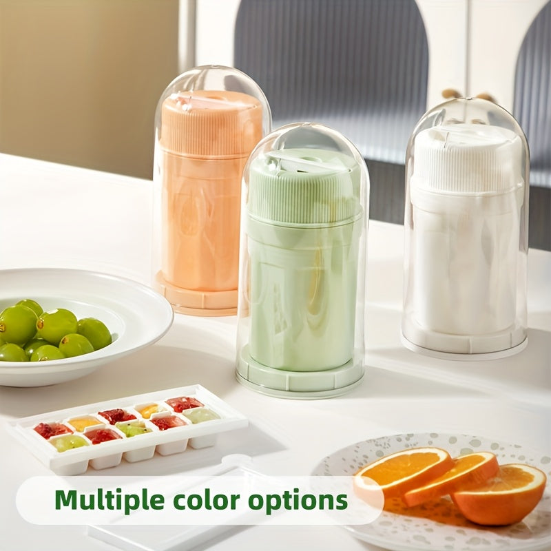 Rotating Ice Maker with Molds and Trays for Refrigerator Reusable Ice Cubes