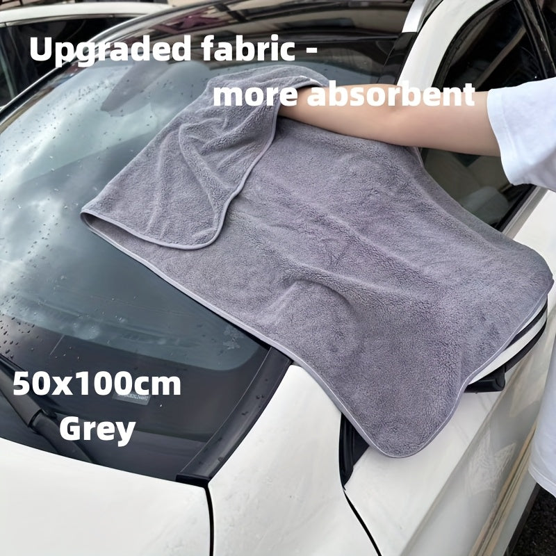 Микрофибровое полотенце для сушки автомобиля, сверхбольшое, сверхвпитывающее, для мойки и детализации автомобиля
