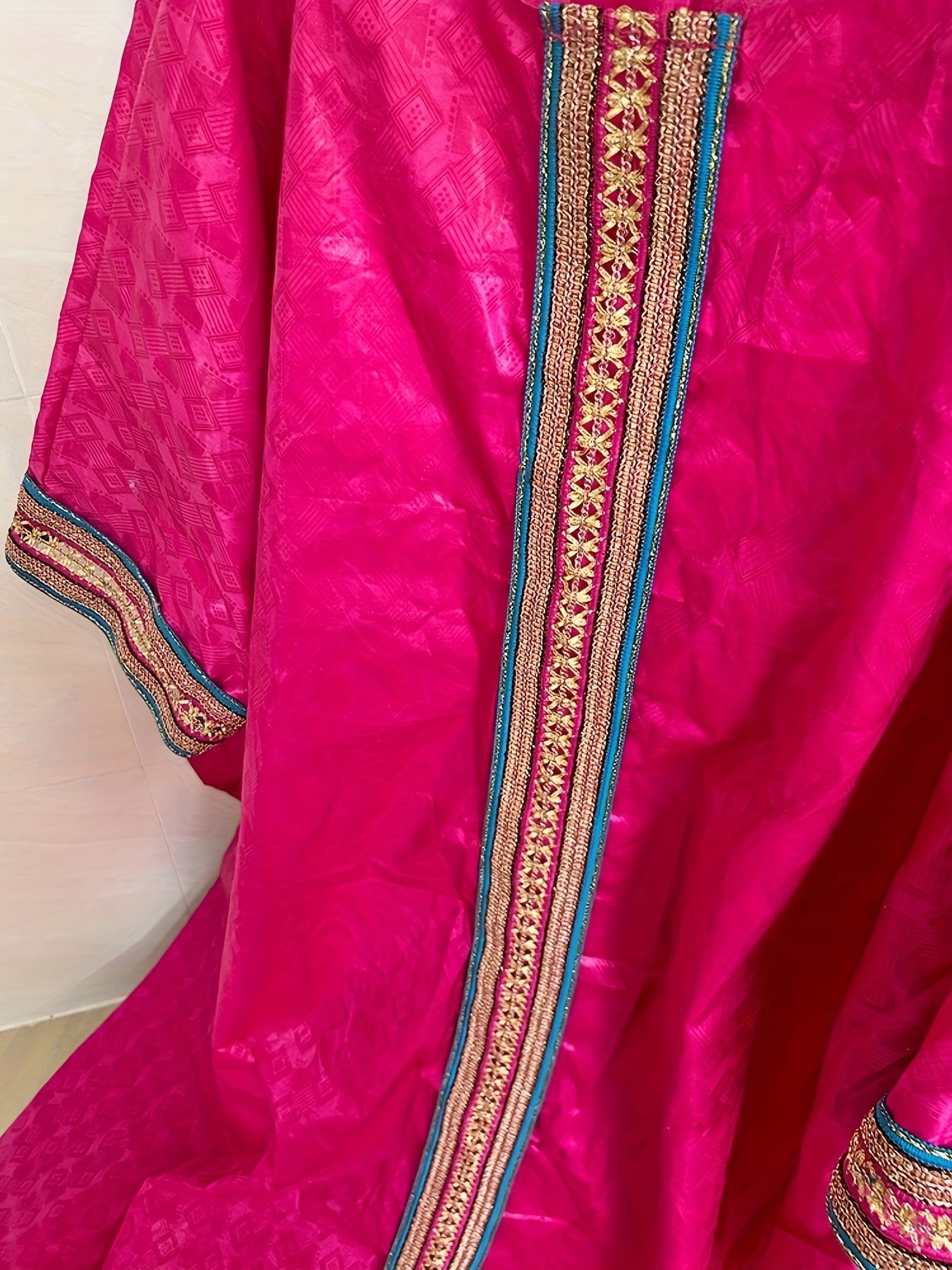 Women's Long Kaftan Dress Solid Color Non-Stretch Fabric Party Style