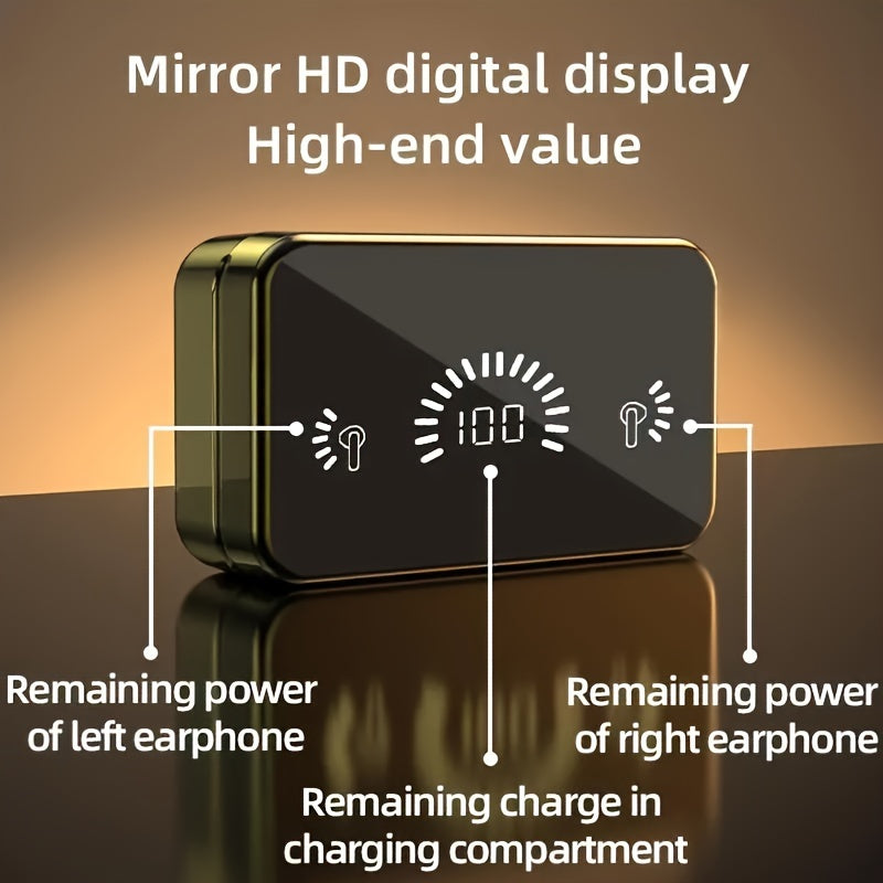 TWS Беспроводные наушники-вкладыши с сенсорным управлением, LED-дисплеем и открытым дизайном. Совместимы с мобильными телефонами для игр и взрослых. Зарядка через USB Type-C, конденсаторный микрофон и управление мультимедиа.