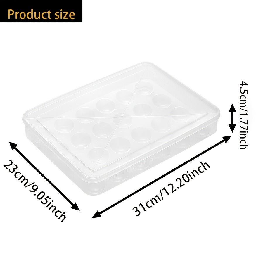 Contenedor de almacenamiento de huevos para 24 huevos apilable, material PP transparente, refrigerador, cocina, aves de corral