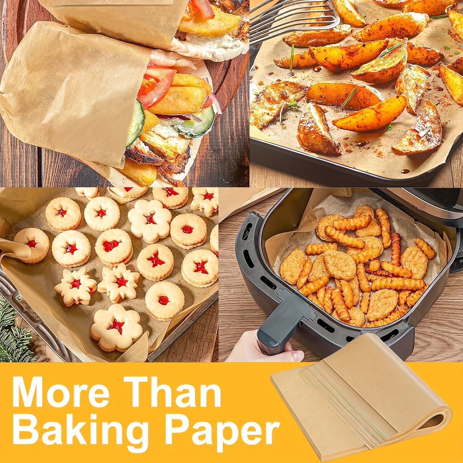 Unbleached Parchment Paper Roll 30.48cm Heavy Duty Non-Stick Baking Cooking
