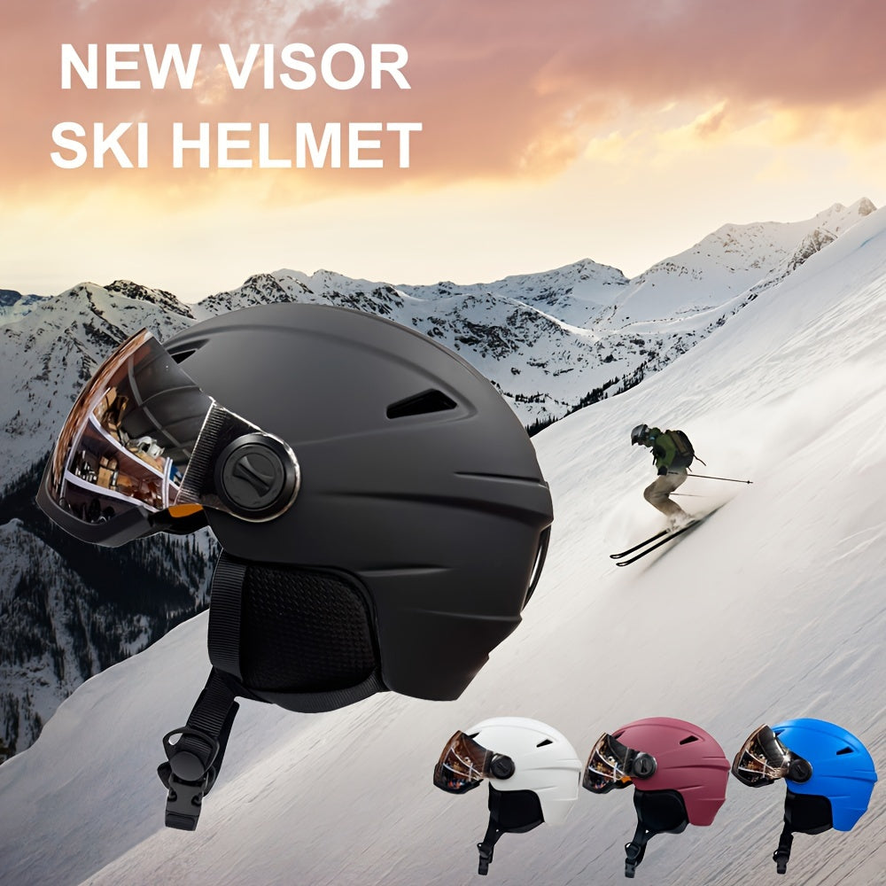 Ski Helmet with Goggles Breathable Lightweight Winter Sports Universal Fit