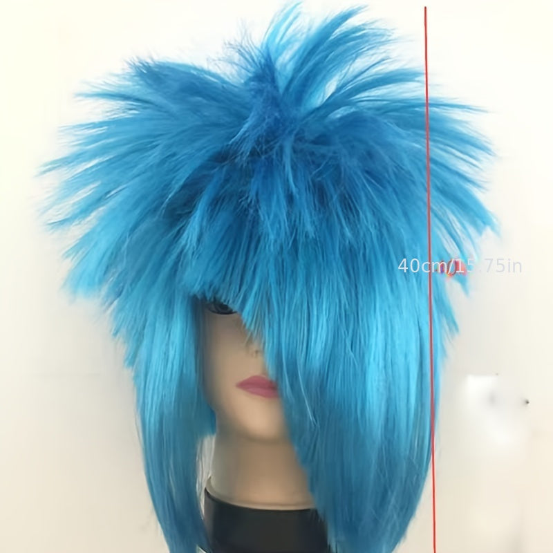 Short Straight Wig for Cosplay and Halloween Synthetic Hair Easy Wear