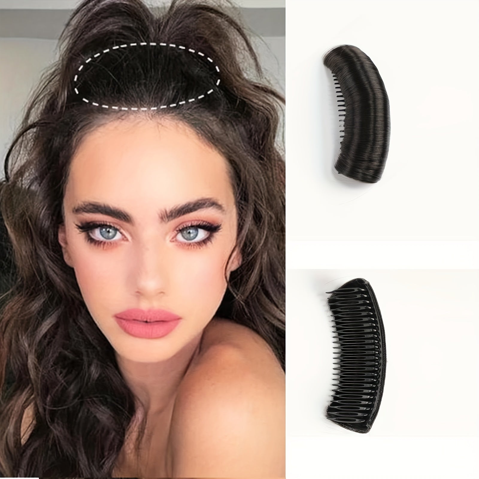 Women Hair Bump Up Tool, Hair Accessories, Golden Volume Insert, Bun Maker