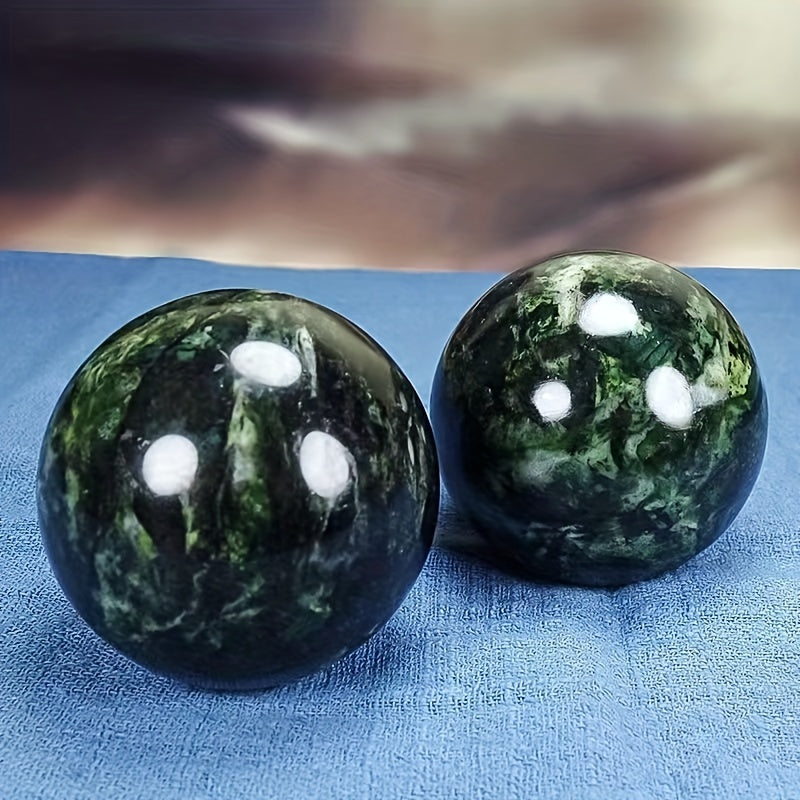 Natural Serpentine Stone Ball for Home Decoration 1 Piece