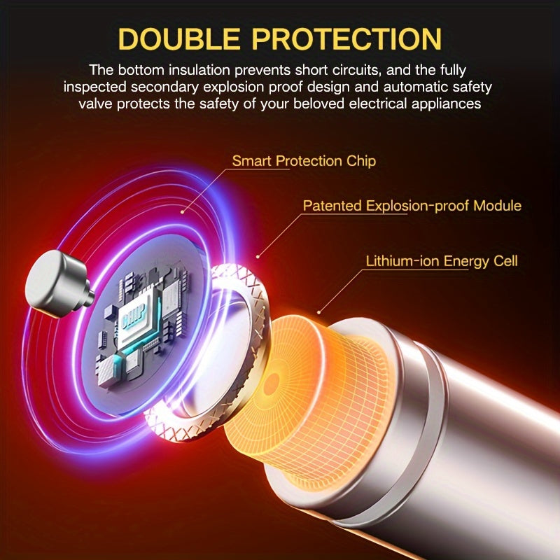 8-Pack Rechargeable AA Lithium Polymer Batteries with Smart Charger and Storage Case