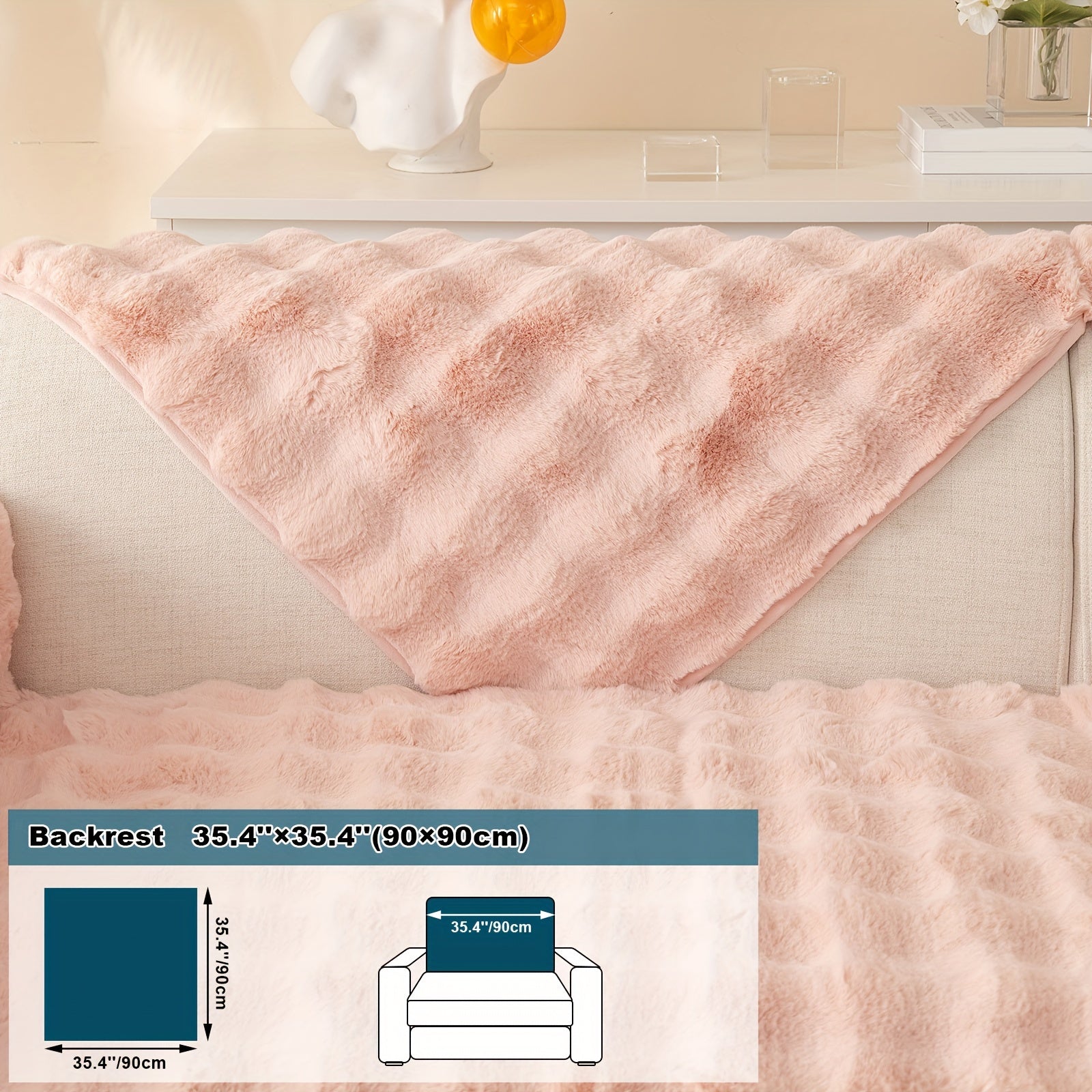 Имитация кролика плюшевая подушка-диван для домашних животных, дружелюбная к собакам с нескользящим чехлом для защиты мебели и декора в спальне, офисе или гостиной.