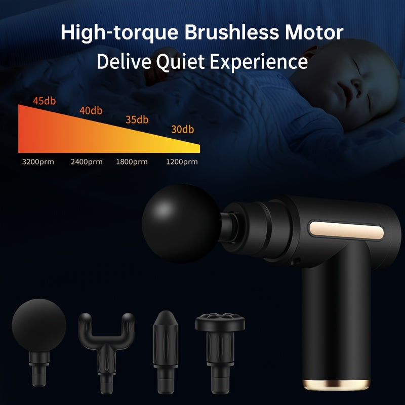 Portable Electric Massage Gun with Lithium Battery USB Charging for Full Body Muscle Relaxation