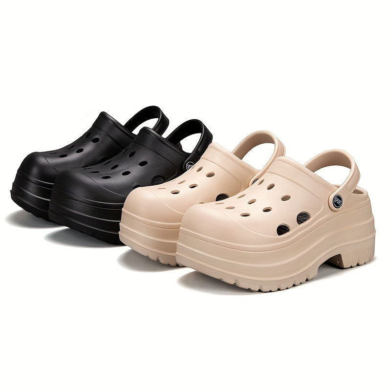 Women's Summer Garden Clogs EVA Sandals Non-Slip Breathable Beige White Black