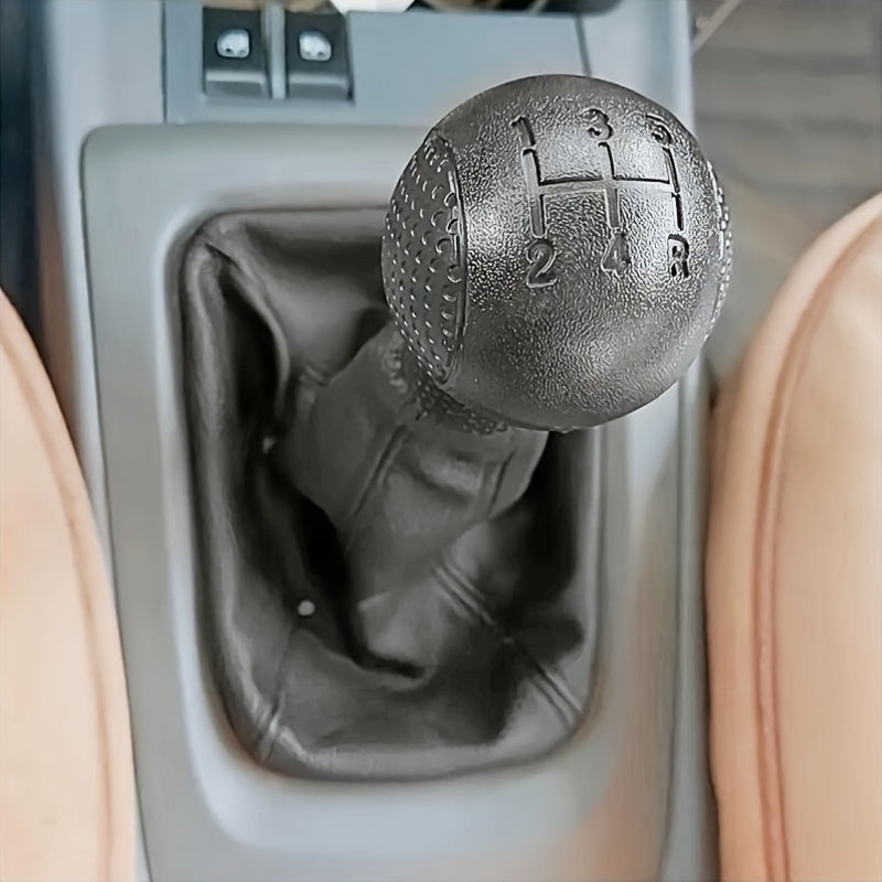 Universal Black Faux Leather 5-Speed Manual Gear Shift Knob Cover