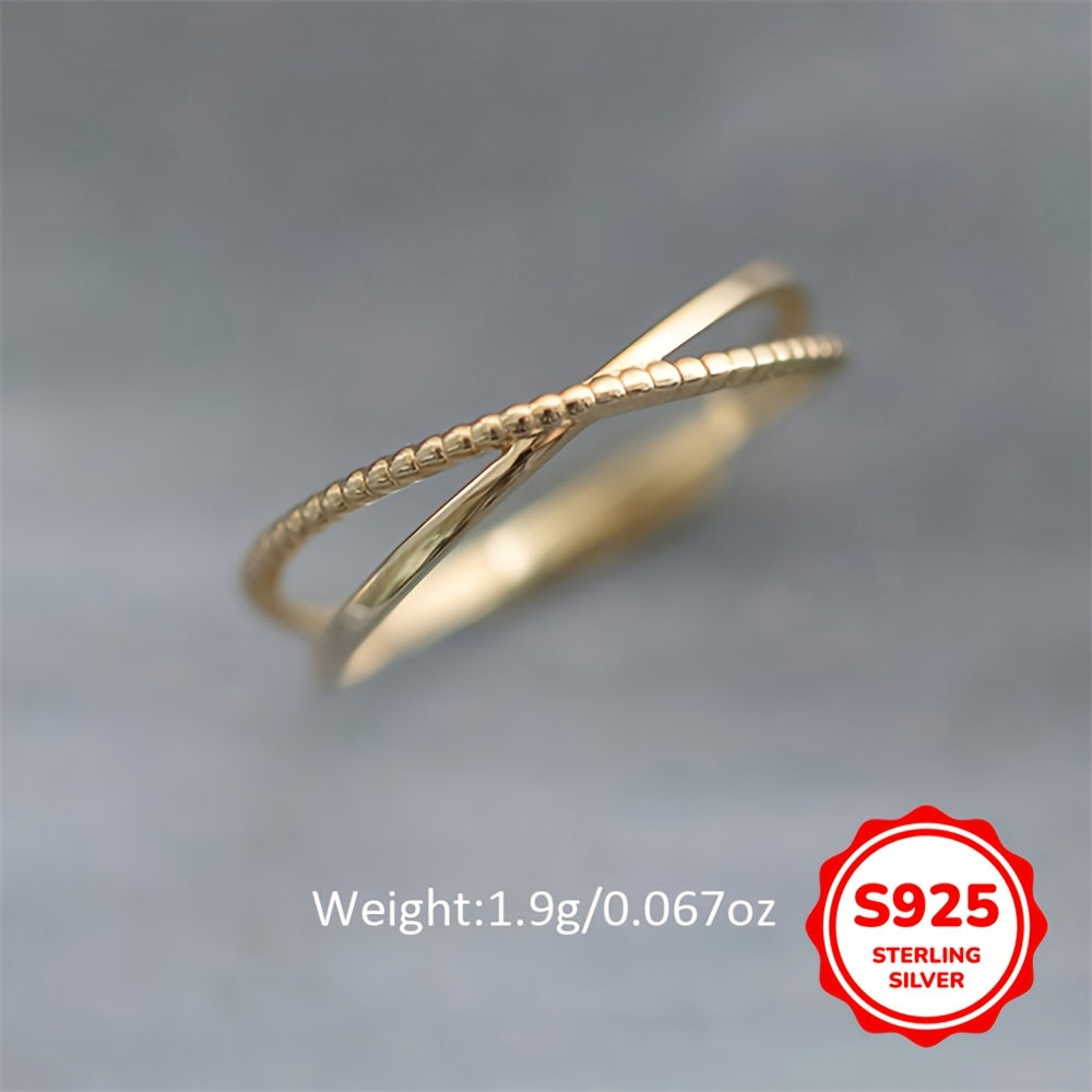 Sterling Silver Cross Ring for Women Minimalist Valentine's Day Birthday Gift