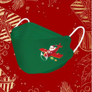 Set of 4 Christmas Face Masks Reusable Flexible Holiday Decorations for Outdoor and Vacation