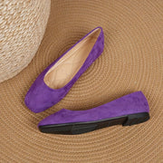 Zapatos planos de punta cuadrada para mujer, transpirables y sin cordones, comodidad para todas las estaciones