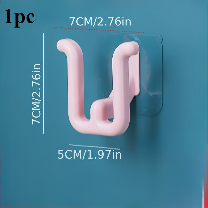 Wall-Mounted Plastic Shoe Rack Space-Saving Easy Install Non-Perforated Slipper Holder