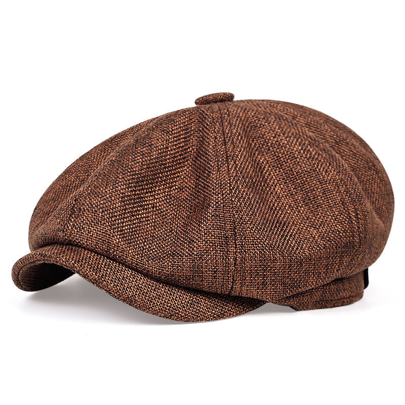 Polyester Newsboy Cap for Men and Women Classic Mature Style Unisex Hat