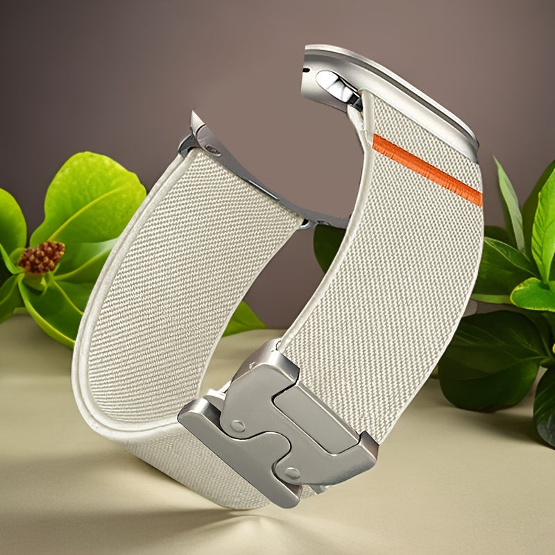 Elastic Nylon Loop Band for Apple Watch 38mm-49mm Non-Water Resistant Polyamide Strap for Men Women