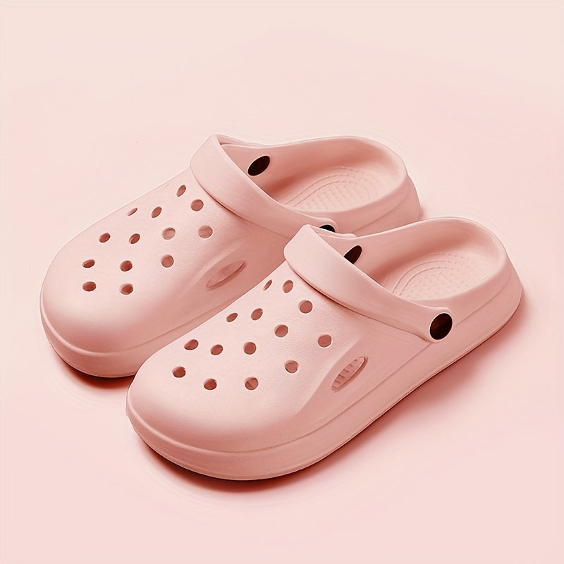 EVA однотонные сабо плоские нескользящие дышащие с полой конструкцией для дома, сада, пляжа