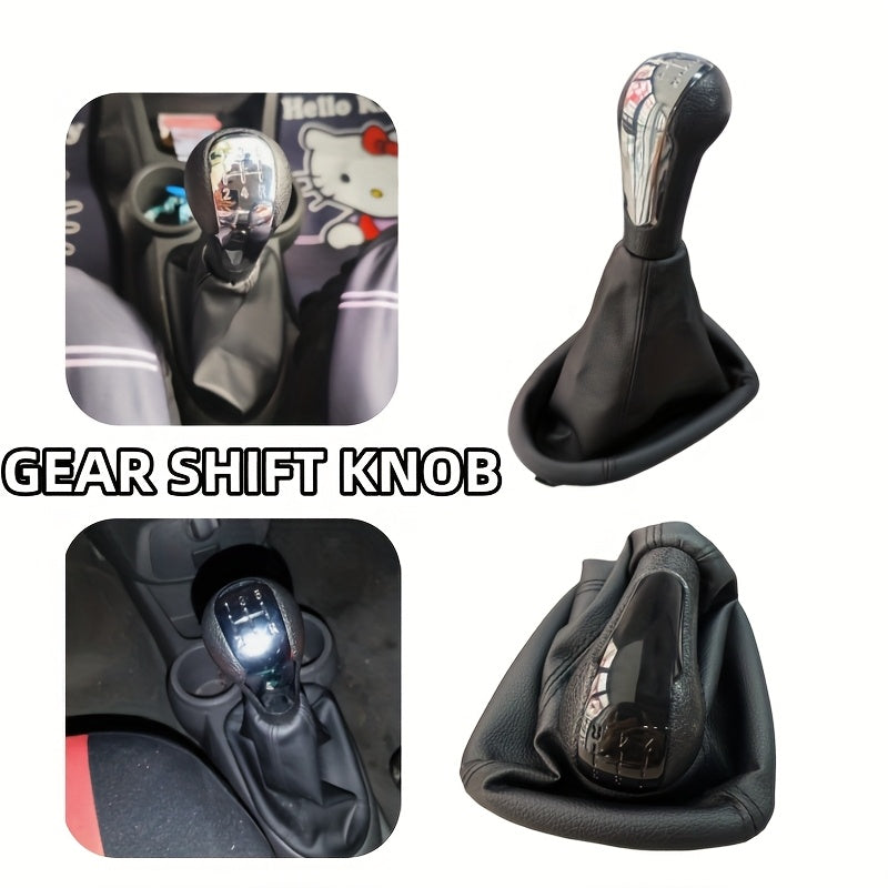 Manual Shift Lever for Car, Faux Leather Boot, 5-Speed, Easy Install