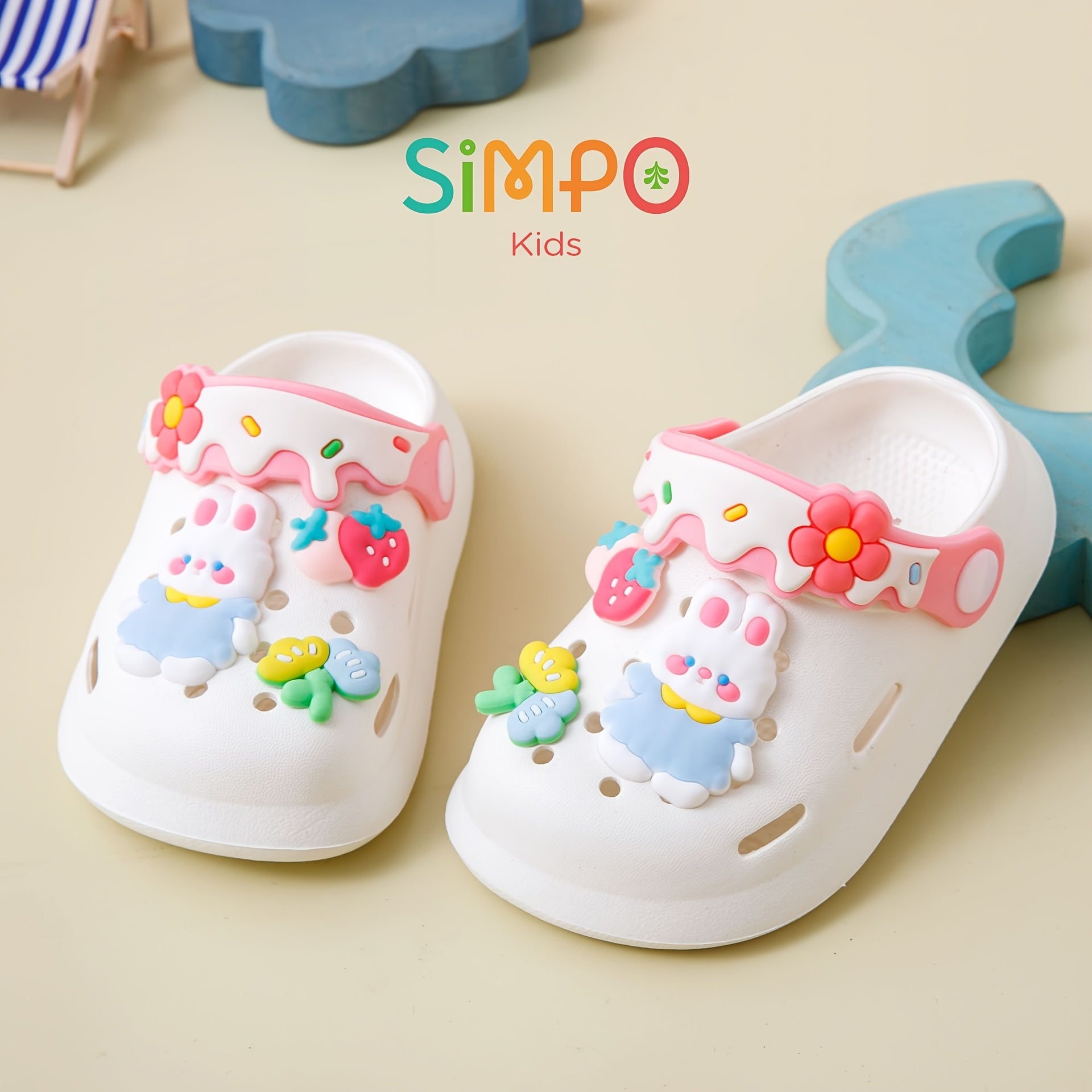Kids Girls Cartoon Clogs Breathable EVA Non-Slip Indoor Outdoor Beach Garden