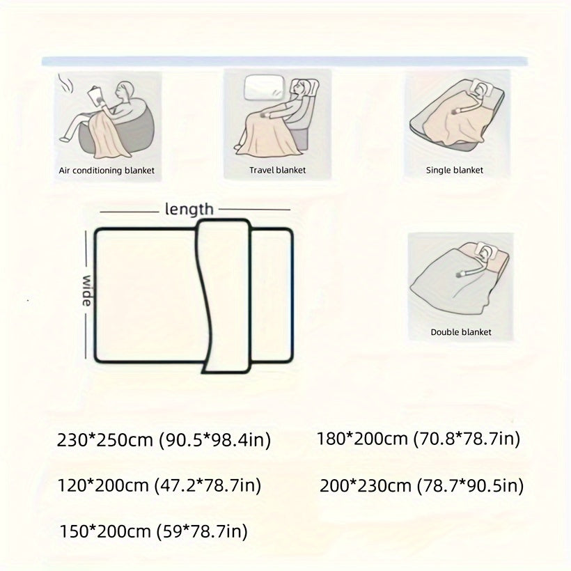 Manta de felpa de conejito suave para uso en cama acogedora, multicolor, 50x60 pulgadas