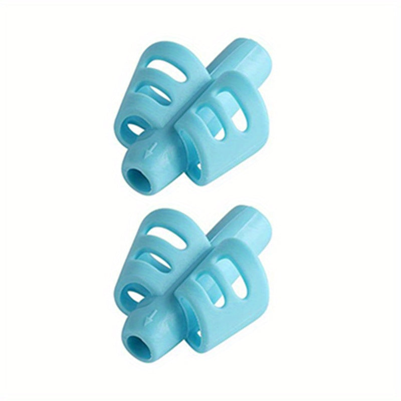 Herramienta de escritura de silicona de dos dedos para niños, color mezclado, ayuda para estudiar, regalo de Ramadán