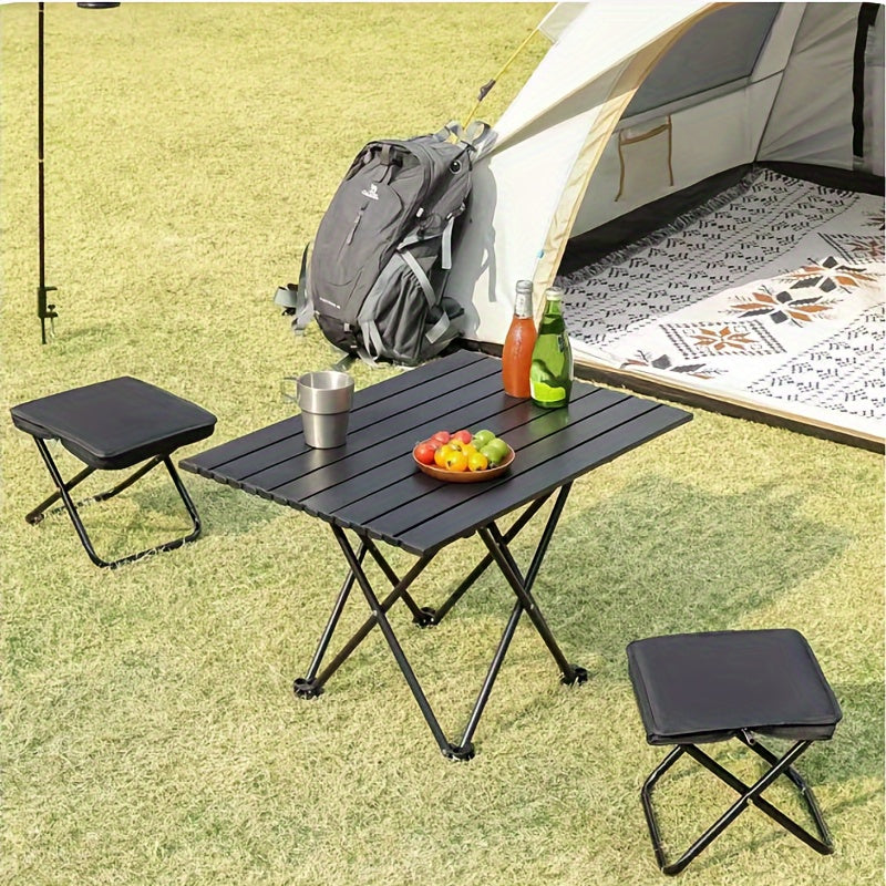 Adult Folding Stool Portable Camping Chair with Steel Frame
