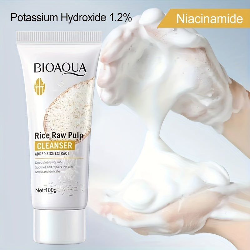 100 г Рисовый сырой пульповый очищающий гель для глубокой очистки нежной кожи.