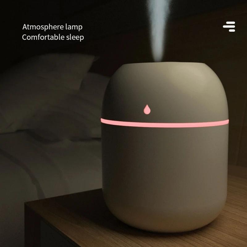 Humidificador portátil USB de 220ml para coches, dormitorios, habitaciones, silencioso, hidratante para la piel, regalo