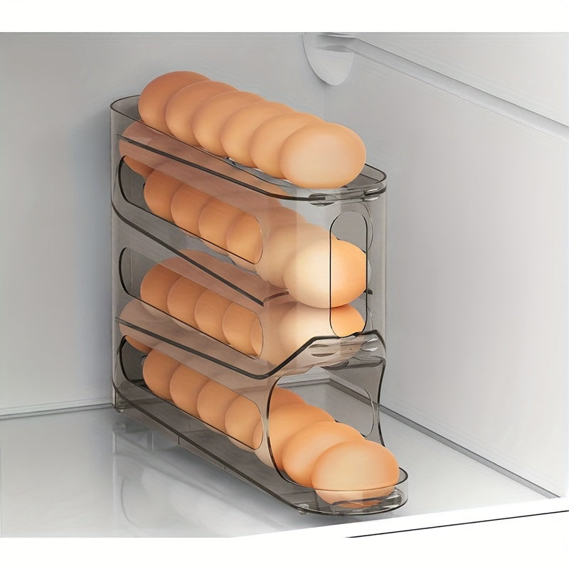 Egg Storage Box Automatic Rolling Food Grade Plastic No Battery