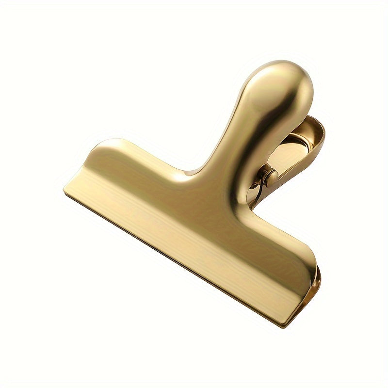 Oziq-ovqat saqlash uchun mo'rtlamaydigan snack muhrlash kliplari to'plami, zanglamas po'latdan yasalgan.