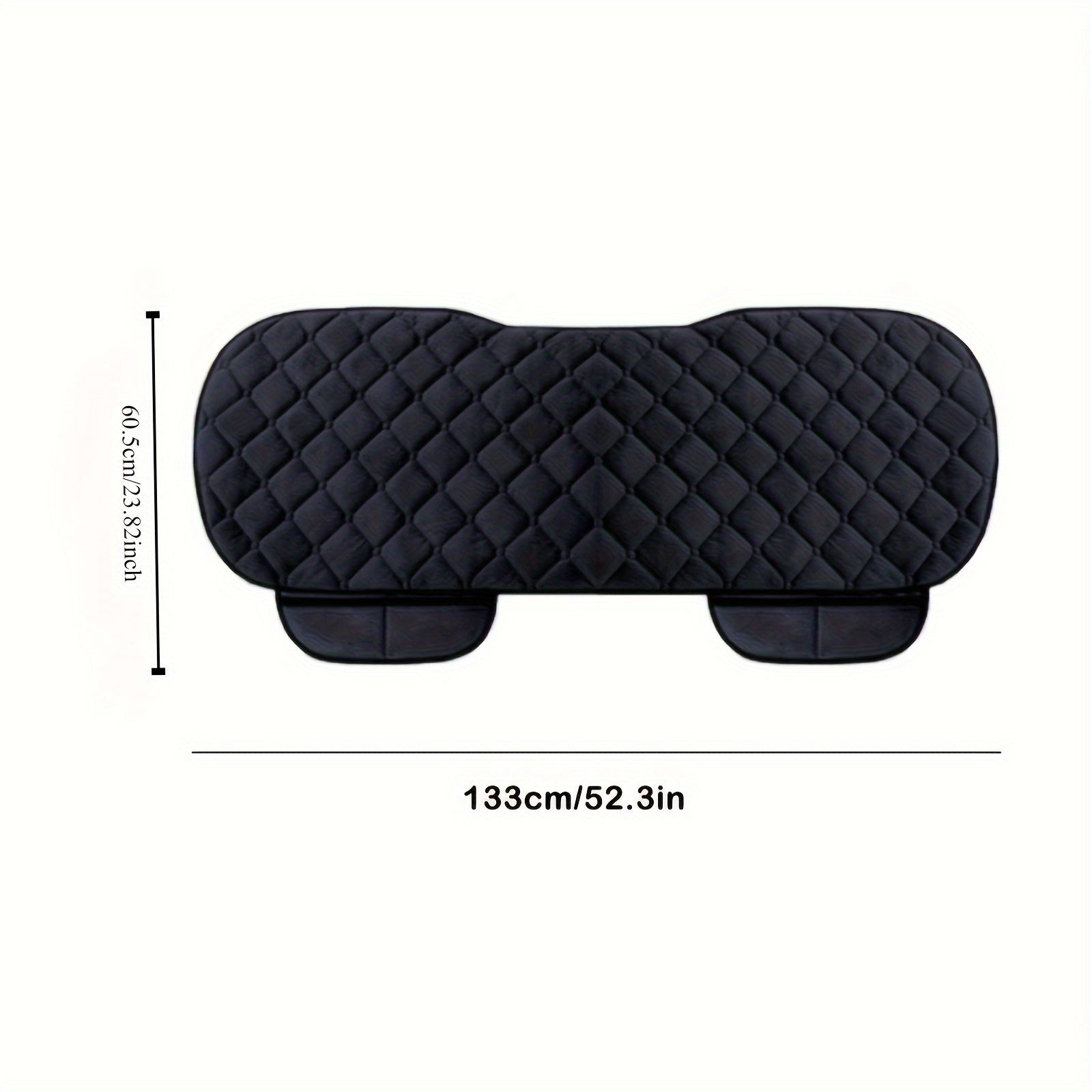 Stylish Plush Car Seat Cover for Rear Seats, Premium Quality, 1 Pack