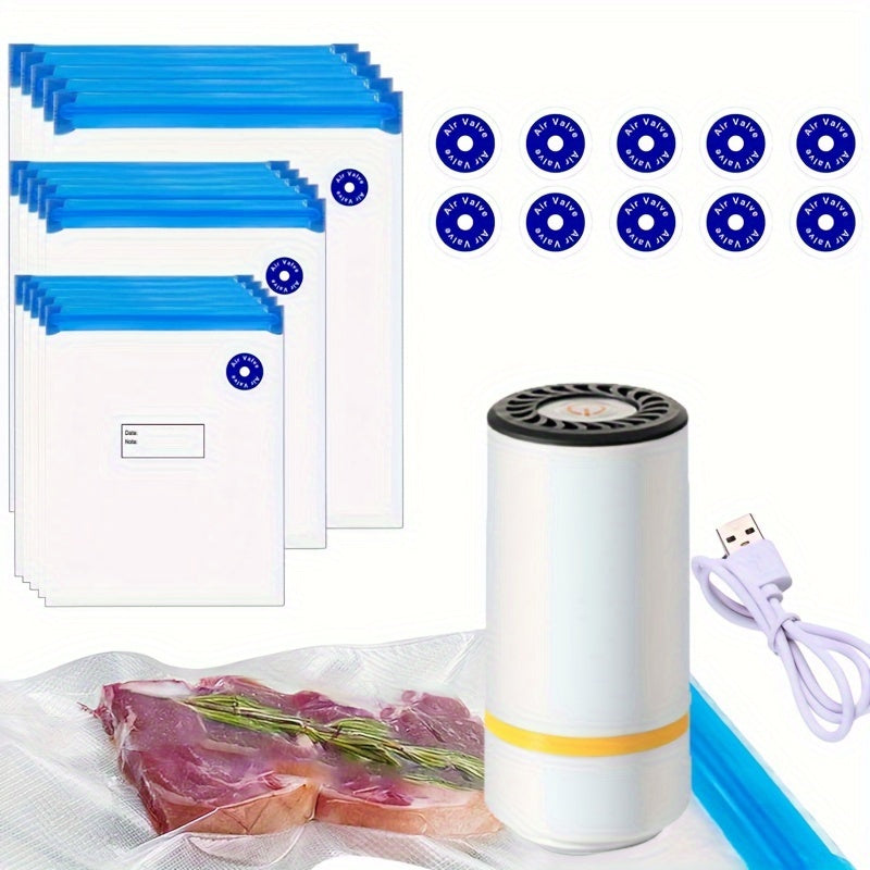 Food Preservation Vacuum Sealer with USB Rechargeable Battery and Powerful Suction