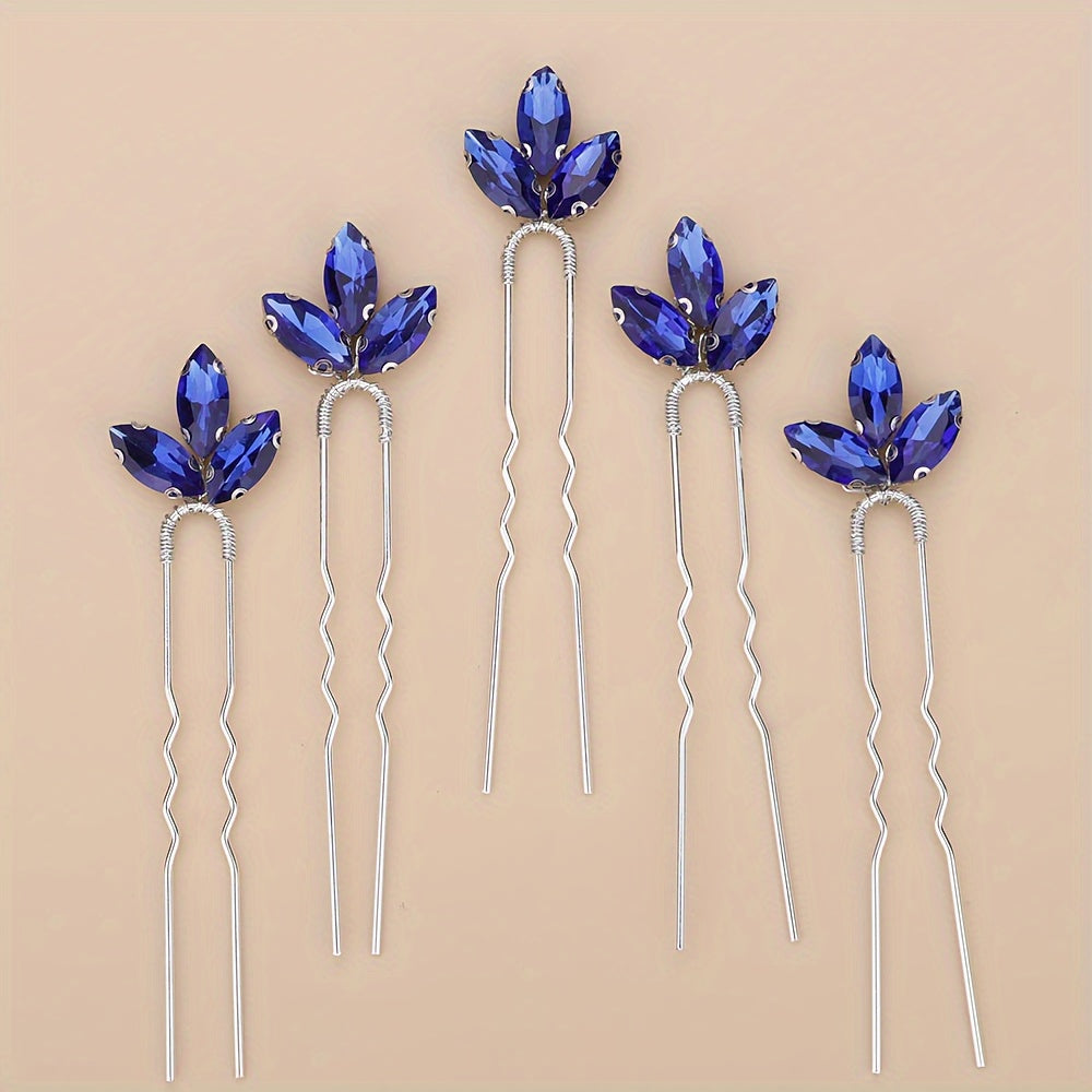 Water Drill Bridal Hairpins Set for Women and Girls, Colorful Wedding Hair Accessories