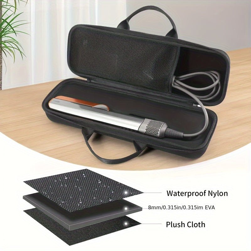 Nylon Travel Case for Straighteners Shockproof Dustproof with Mesh Pockets Handle Zipper