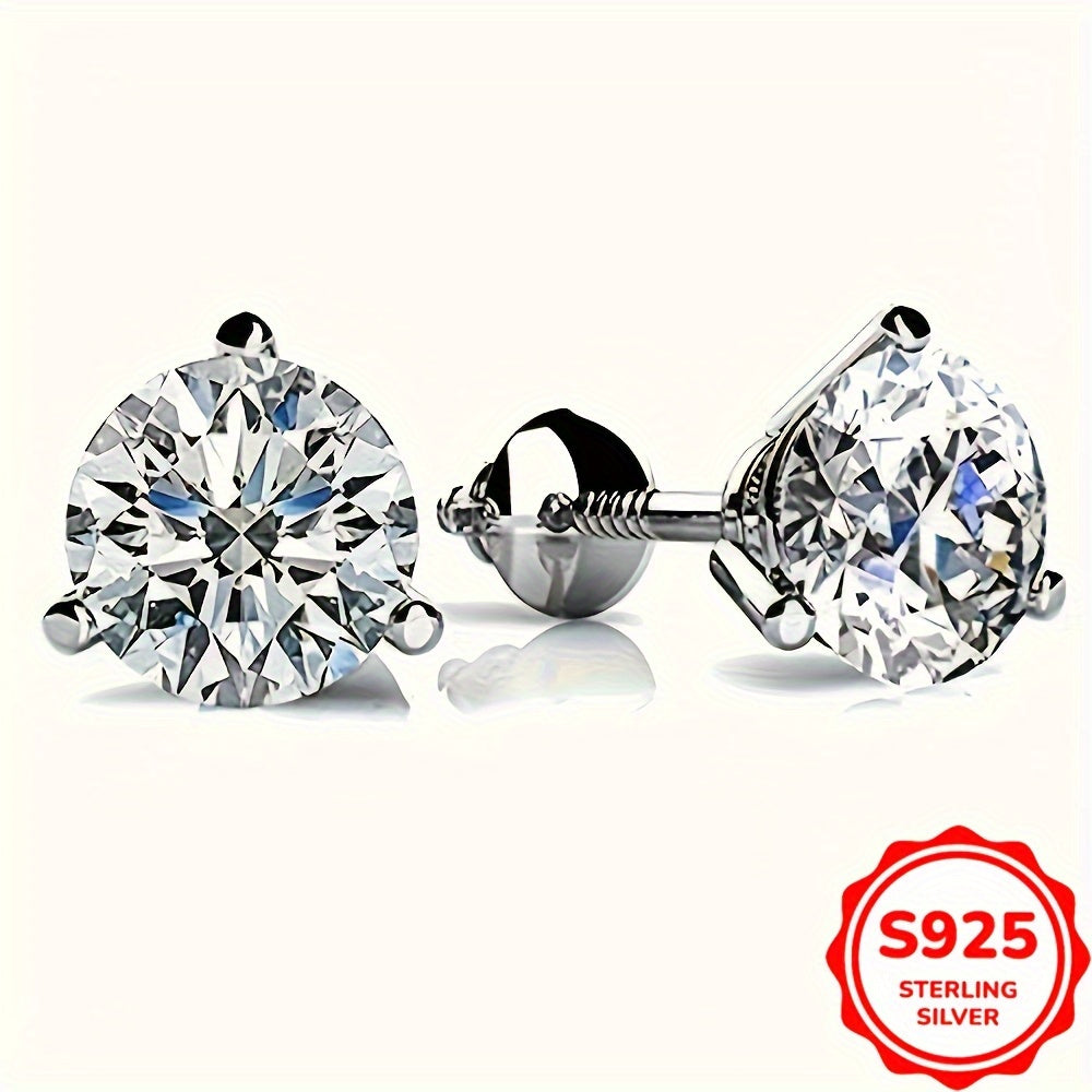 Sterling Silver Zirconia Earrings for Women Hypoallergenic Gold and Silver Tones