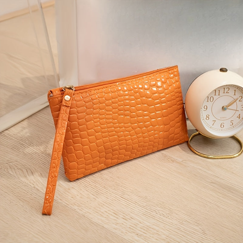 Red Minimalist Ladies' Handbag with Zipper Closure, Polyester Lining, Shoulder Strap