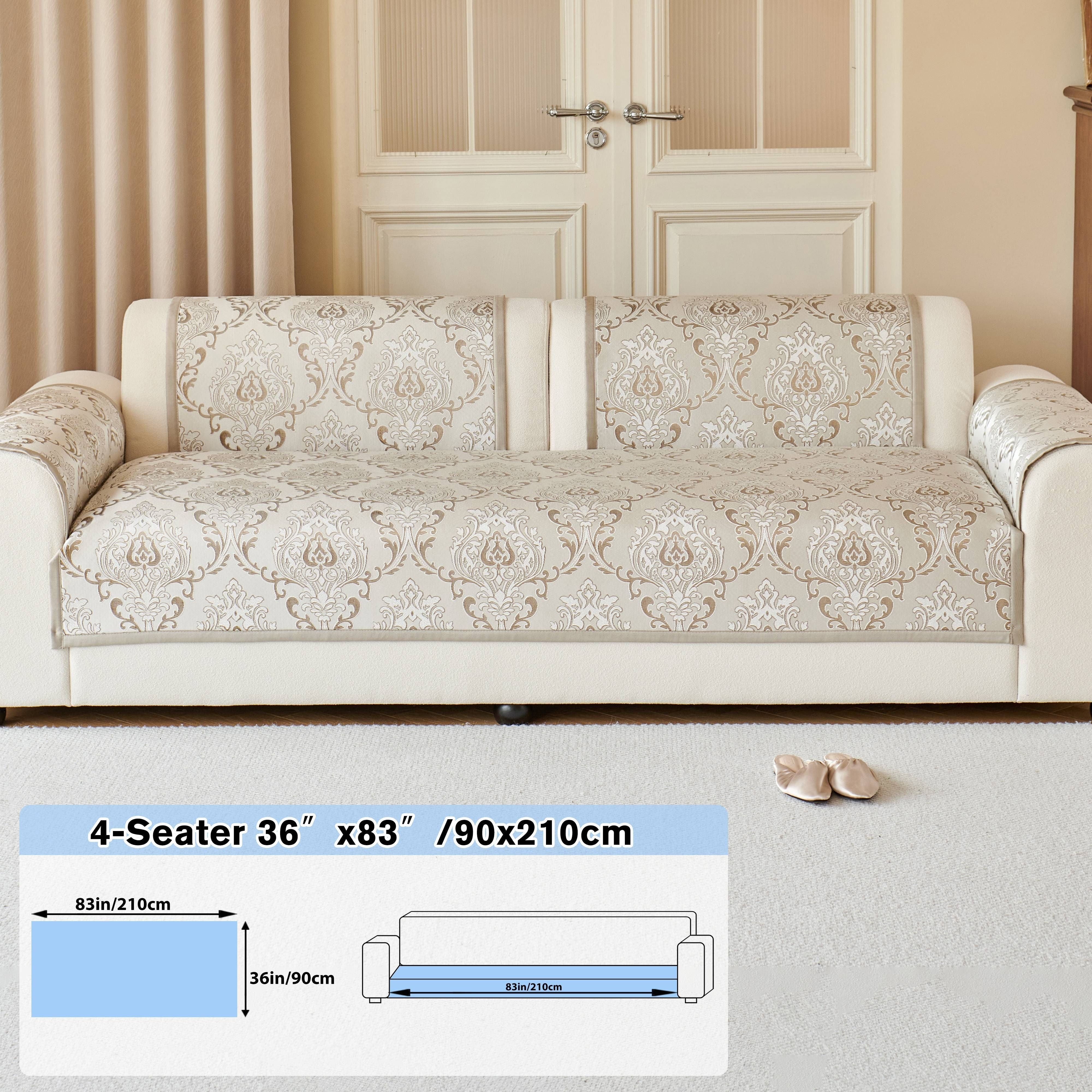 Серый цветочный чехол на диван для 1-4 мест, безопасный для домашних животных, нескользящий, моющийся в машине, из шенилла жаккарда, современный