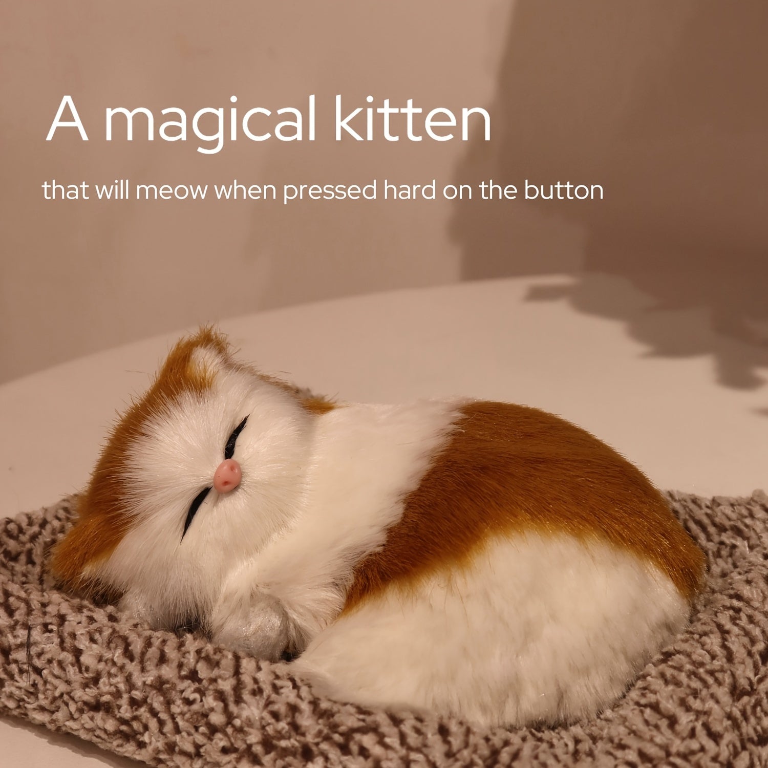 Tegishli sezgir mushuk o'yinchoq - yoshlar uchun mukammal va qiz do'stlariga sovg'a sifatida, uy bezaklari yoki avtomobil ornamentlari sifatida ishlatilishi mumkin. Issiq va yoqimli simulyatsiya uy hayvoni. Bayramlar uchun ideal va