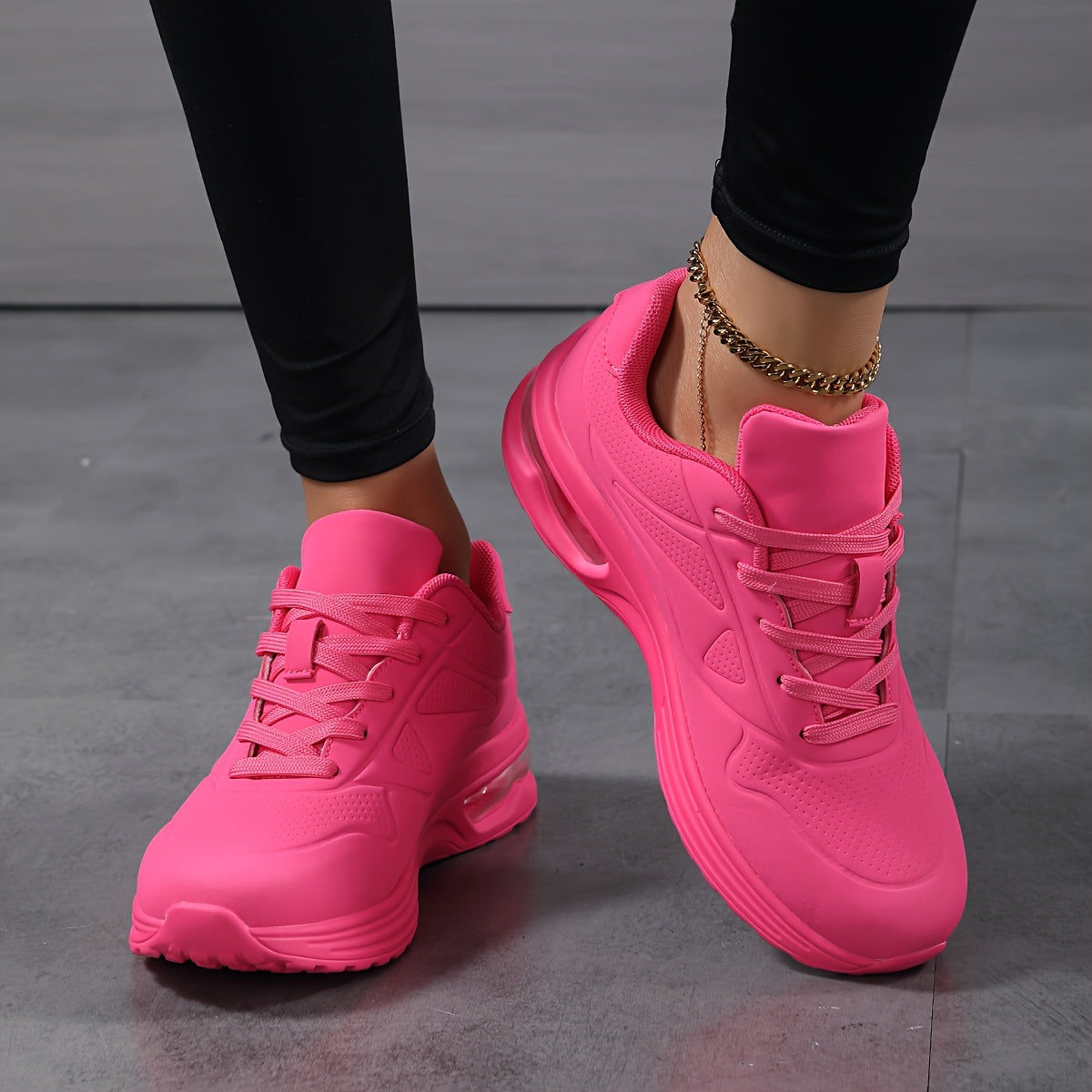 Women's Breathable Mesh Casual Sneakers with Air Cushion and Low Top