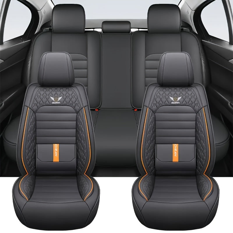 Avtomobillar uchun to'liq o'rindiq qopqog'i to'plami, qora, qizil tikuvlar, tarmoq ventilyatsiya, chidamli